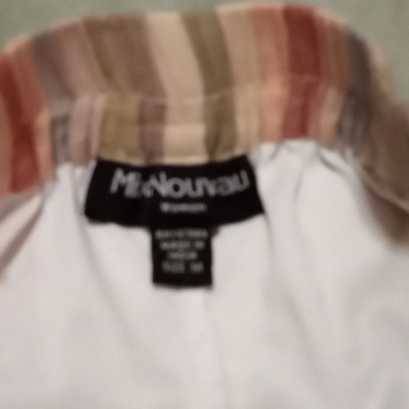 Mix Nouveau Lightweight Fine Cotton Lined Bohemian Pastel Rainbow Stripe Skirt - Picture 6 of 6